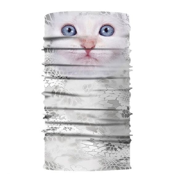 Mihuis 3D Cute Kitten Cat Seamless Scarf Balaclava Face Mask