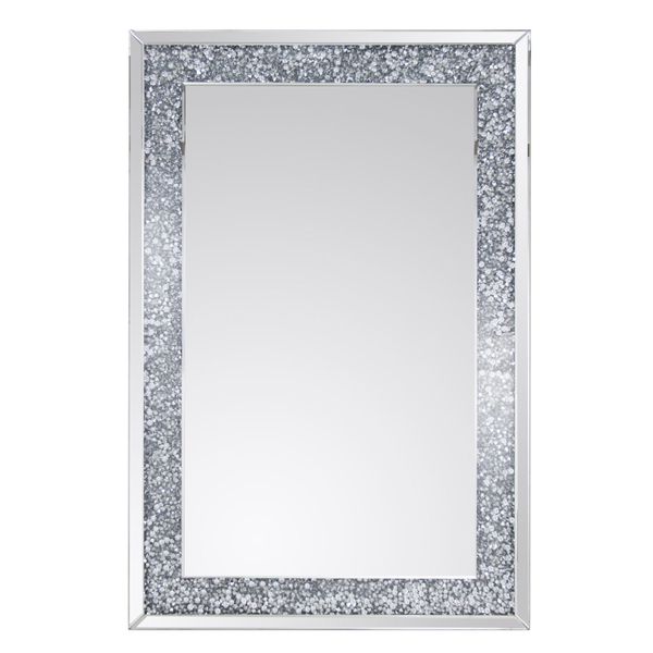 Crystal Diamond Crush Bezel Wall Mounted Mirror 120cm x 80cm Size