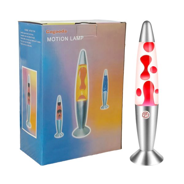 Lava Lamp with Red Wax Motion Liquid Ambient Lamp Magma Night Light