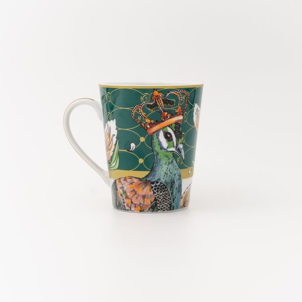JENNA CLIFFORD - Peacock Green Coffee Mug in Gift Box