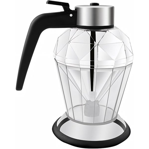 Honey Dispenser, 200ml Drip Glass Honey Dispenser, Honey Jar with Stand