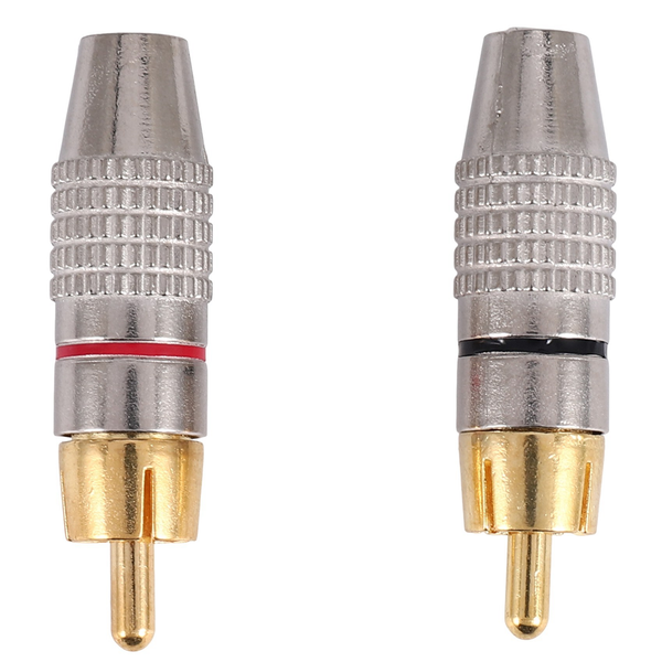 20 Pcs RCA Plug Audio Video Locking Cable Connector Gold Plated