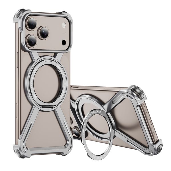Apollo Metal-Aluminum Case Compatible with iPhone 16 Pro Max (Silver)
