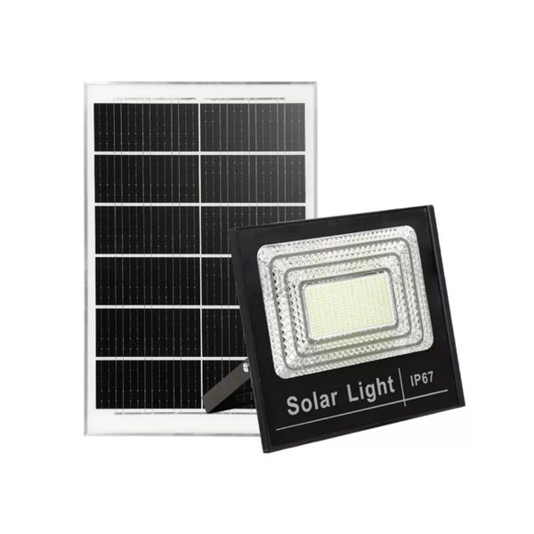 Afrihome 100W Solar Flood Light with Remote -IP67 Waterproof