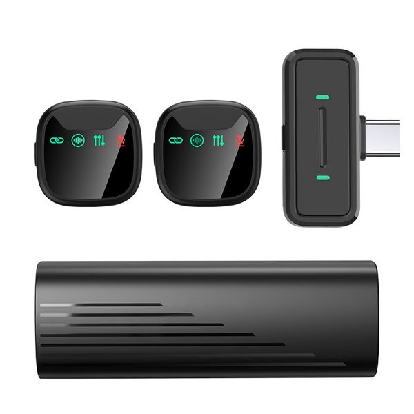 2Pack Wireless Lavalier Microphone With iPhone/Android-ClipMagnetic Mic