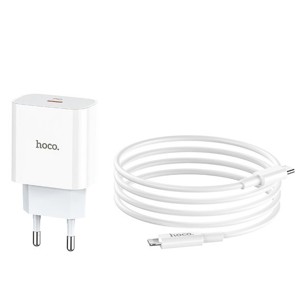 Hoco C76A PD 3.0 Fast Charging Adapter with Type-C to Lightning Cable 1M