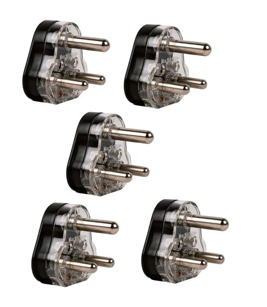 Set of 5 - 3 Pin Plug Top