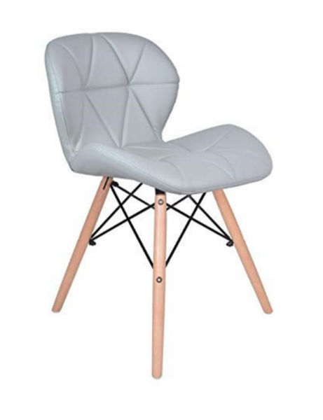 Pre-assembled Padded Dinging Chair With Solid Wooden Legs - black