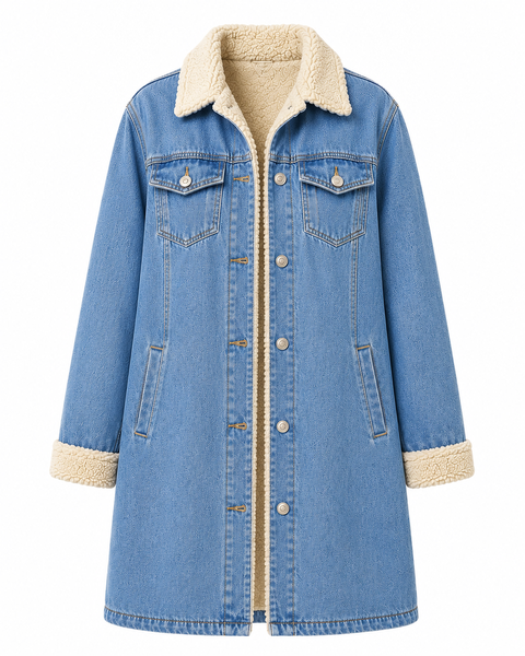 Stylish Longline Denim Jacket