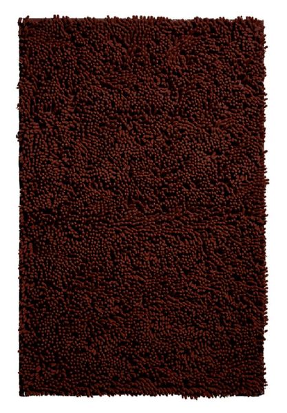 Brown Non-Slip Chenille Bath &amp; Shower Mat: Luxury Soft &amp; Absorbent Mat