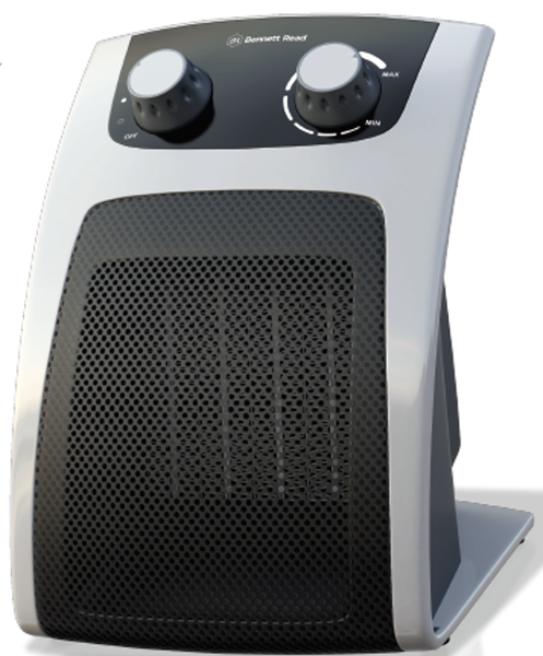 Bennett Read Compact 2-in-1 Fan Heater - Black/Silver