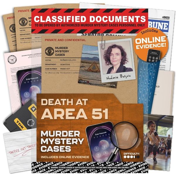 Death at Area 51 Thrilling Murder Mystery Games For Adults In A Classified