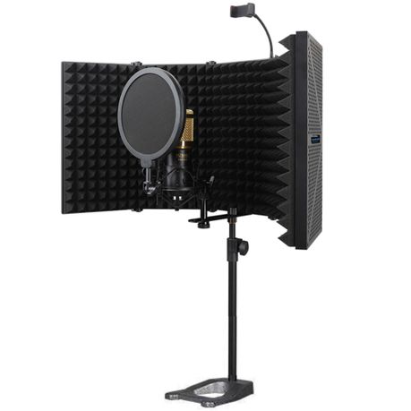 Microphone Soundproof Plate Foldable Adjustable Portable Acoustic Isolation Image