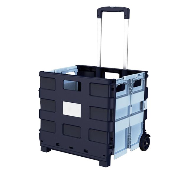 Folding Cart - Utility Cart Portable Foldable Box - With Wheels And Armrests