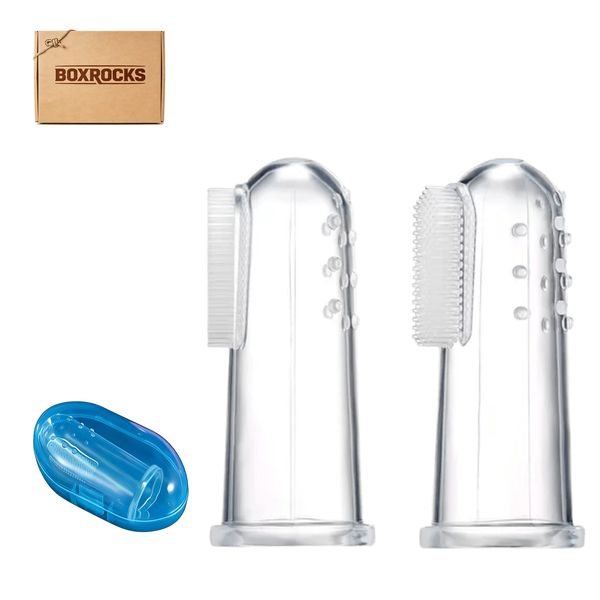 Baby Finger Toothbrush 3 Pack Soft Silicone Infant Gum Brush