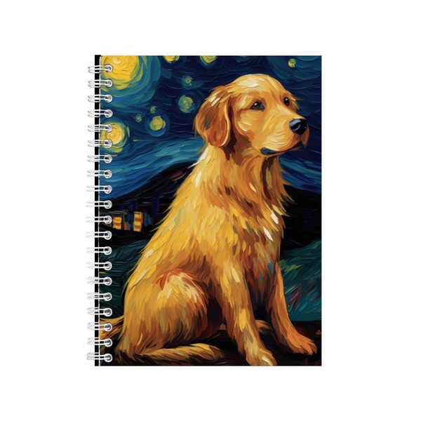 GOLDEN RETRIEVER Starry Night Notebook Gift Idea Notepad Pad 112
