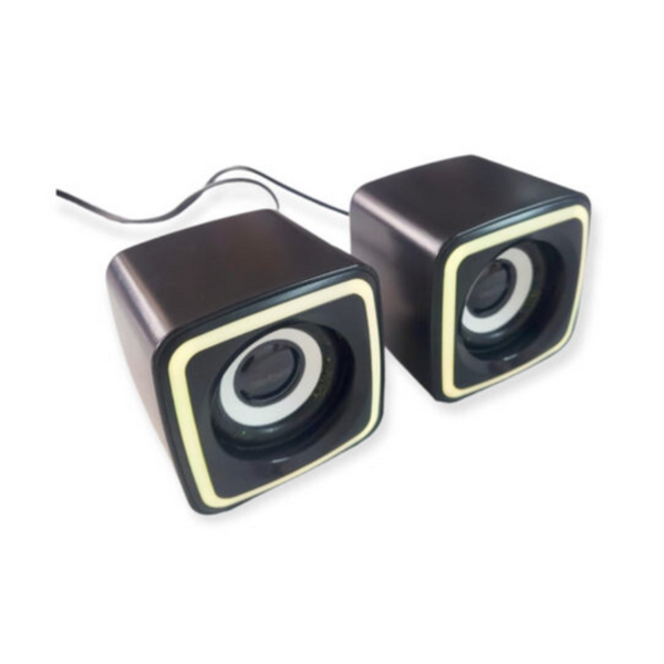 Aerbes AB-D385 RGB Mini USB 3.5 mm Stereo Sound Desktop Speaker