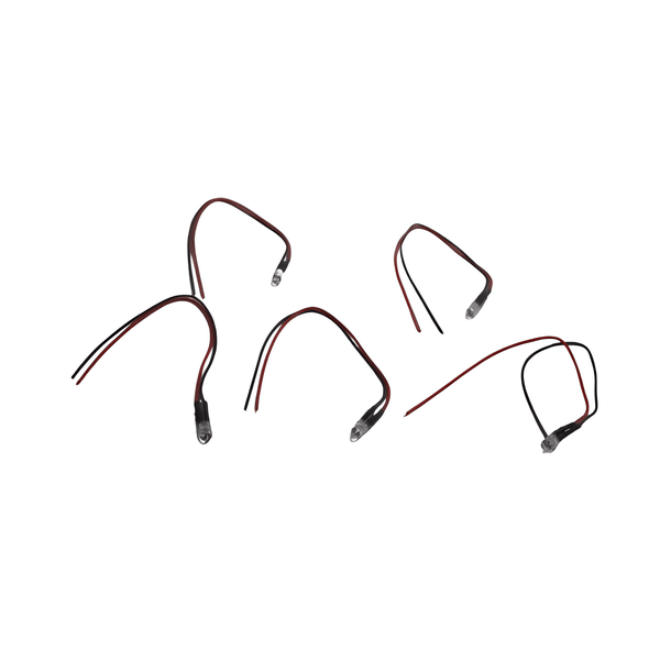 CMU 5mm Warm White LED 3-12V Prewired 5-Pack