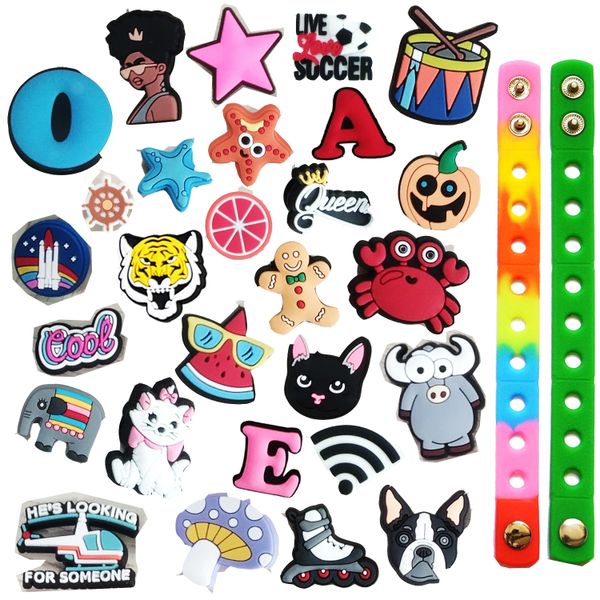 Cart In Mart 30 Piece Shoe Decoration Charms Stickers &amp; Bracelets