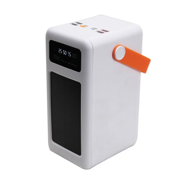 100000mAh 370Wh 7-Port Solar Power Bank with 4 Line USB Cable &amp; Lantern