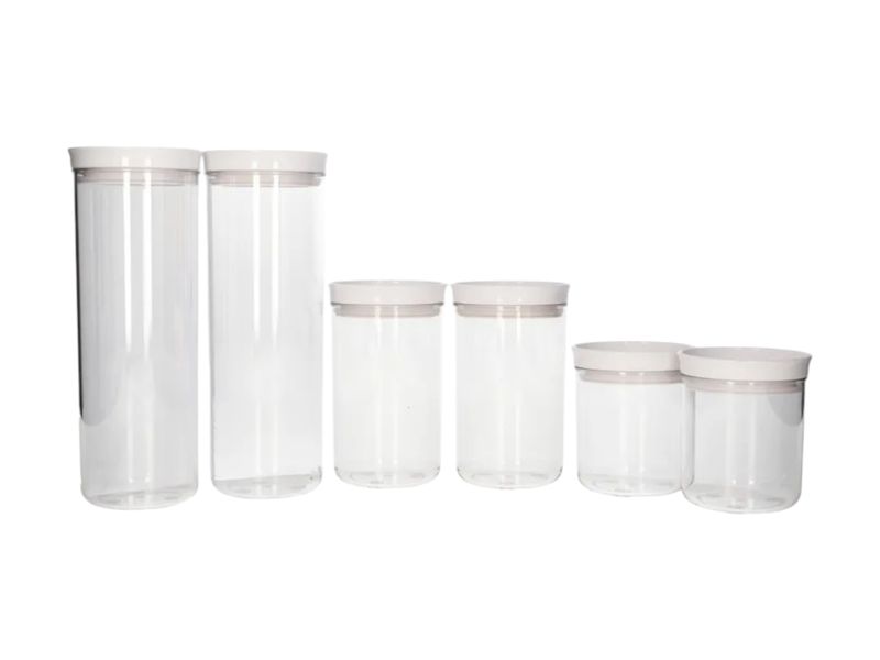 6 Piece-Food Storage Container Set -Clear