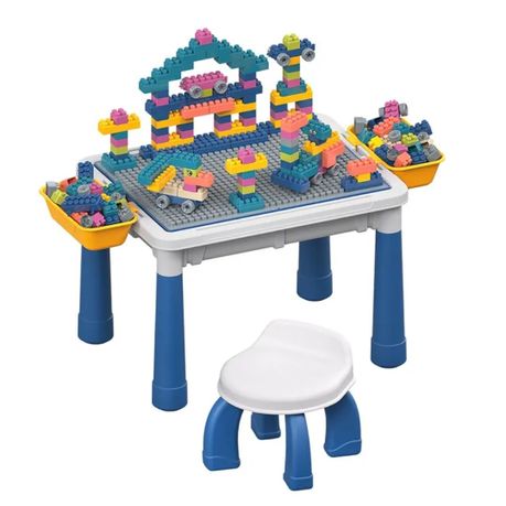 Multi-functional Building Blocks Game Table - Toys for Toddlers - 88 Piece Image