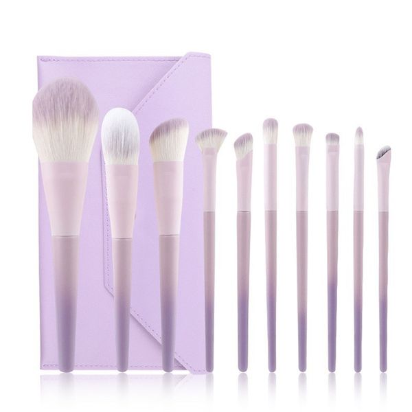 10-Piece Beginner Makeup Brush Set + Storage Bag (Ultra-Soft)