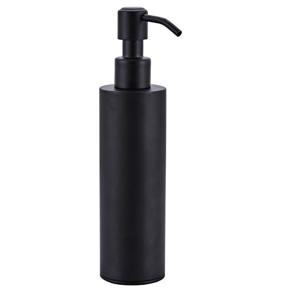 200ml Stainless Steel Soap Dispenser Round Pump Coated Black Hand Pump Soap