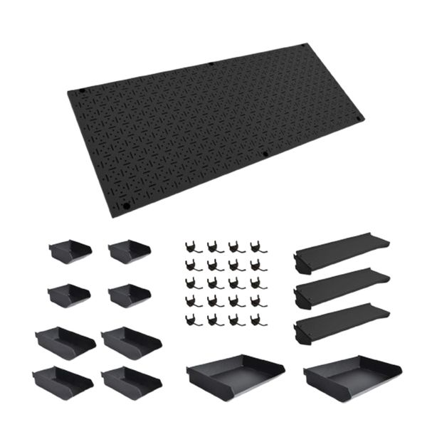 CLIP-FIT Pegboard and Mixed Accessory Pack 1200mm x 500mm