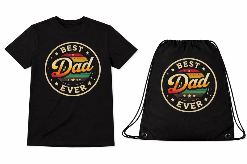 Shirt And Drawstring Bag Combo - Black image