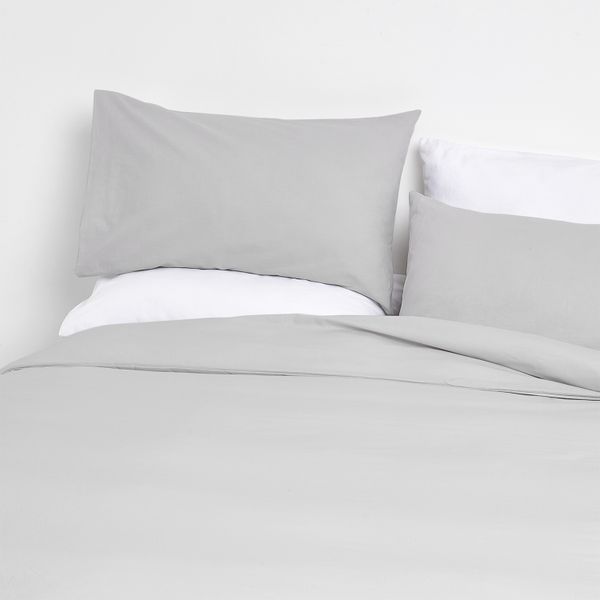 George &amp; Mason - 144 Thread Count Cotton Duvet Cover Set - Grey
