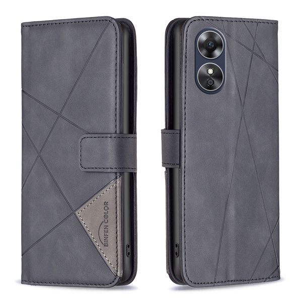 PU Leather Flip Cover Phone Case Compatible with OPPO A58 4G