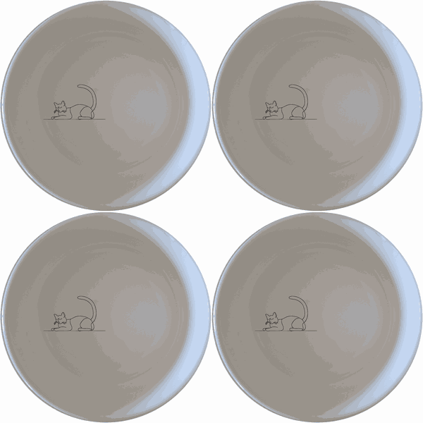 Lazy Stretching Cat Bowl Set of 4 - Range 2