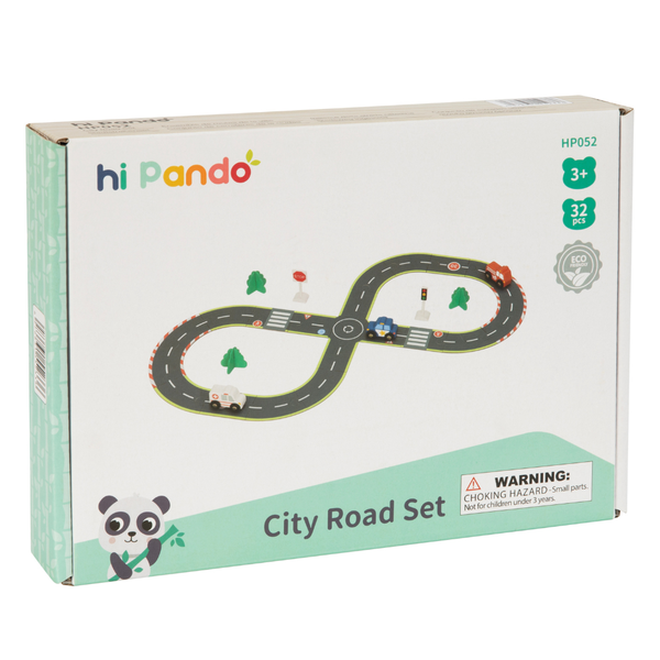 hi Pando - Wooden City Road Puzzle Set - 32piece
