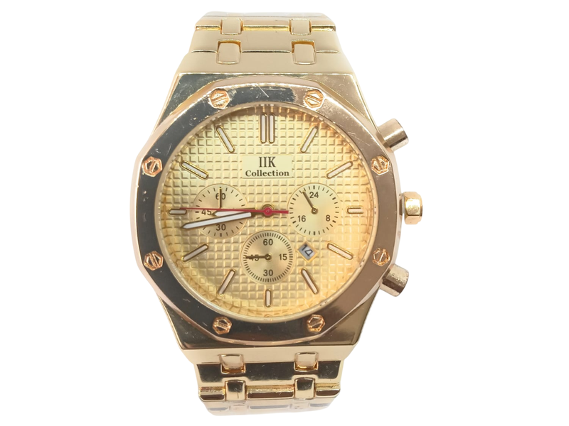 IIK Collection Men's Gold-Tone Wristwatch - Timeless Bold Sophistication
