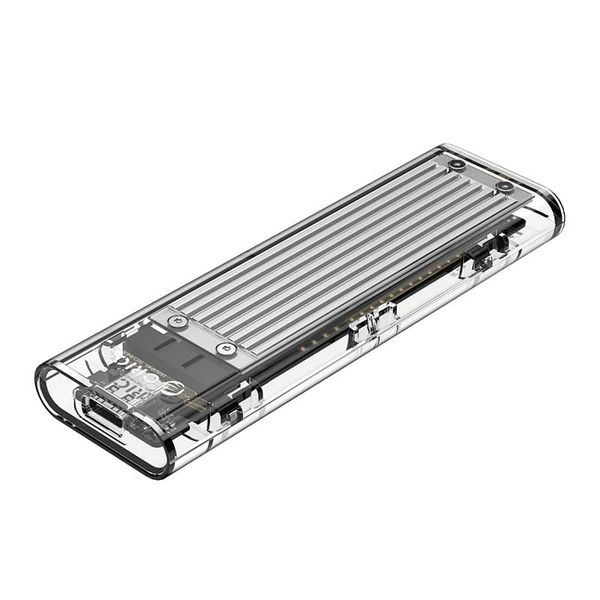 Orico M.2 NVME GEN2 USB3.1 Type-C Transparent M-Key SSD Enclosure - Silver