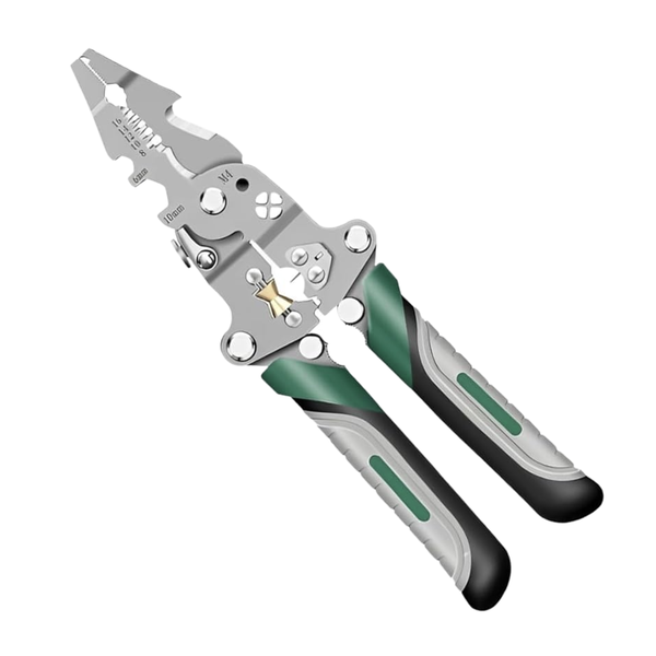 Folding Multi Tool Pliers for Cutting, Crimping &amp; Stripping