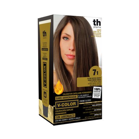 V-Color Permanent Hair Dye – Ammonia Free. Medium Ash Blonde  | Buy  Online in South Africa 