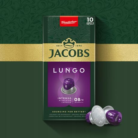 JACOBS Lungo Intenso 8 - Pack of 10 Aluminium Coffee Capsules