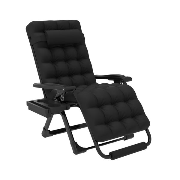 Foldable Adjustable Recliner Camping Chair With Headrest And Armrest -