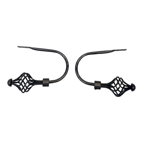 Curtain Tiebacks Charcoal Spiral