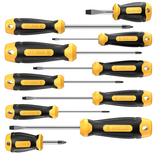 Portable Black and Yellow 10 Piece Screwdriver Set CM-TH007