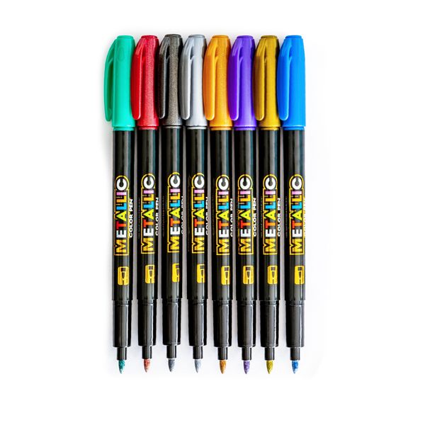 Aon-Art Metallic Colour Markers Set (8)
