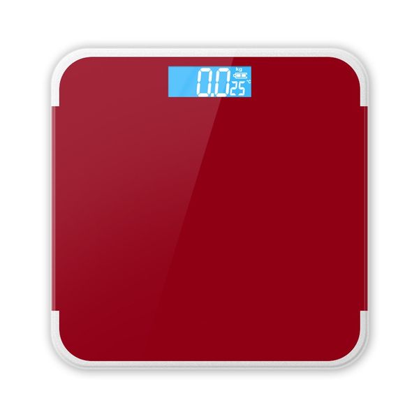 Rechargeable Electronic Weight Scale with Large LCD, Slim Glass Platform