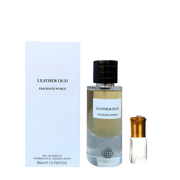 Leather Oud by Fragrance World Eau de Parfum - 80ml + Perfume Oil