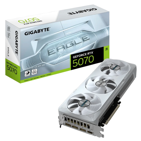 GIGABYTE GeForce RTX 5070 EAGLE OC ICE SFF 12G Graphics Card - 12GB GDDR7