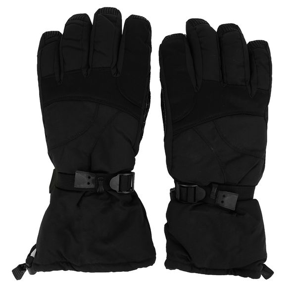 Black Waterproof Skiing Gloves