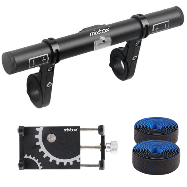 Aluminium Alloy Bike Handlebar Extender &amp; Phone Holder Handle Tape Set