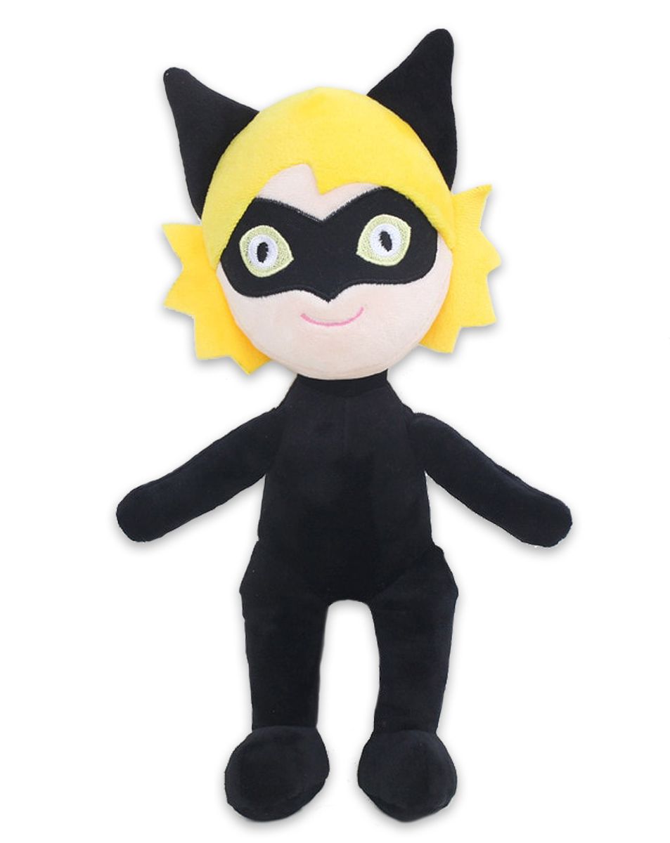 Chat store noir plush