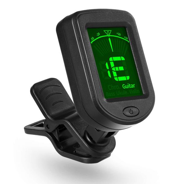 Guitar Tuner Clip On Ukulele Tuner for Acoustic Electric Bass Violin